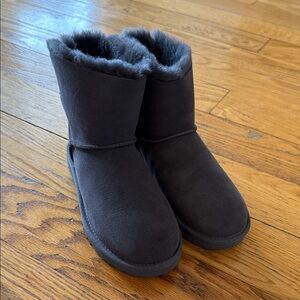 UGG Grey Women Mini Bailey Bow II Boots